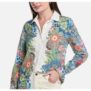 J.McLaughlin Lois Blouse XL Floral